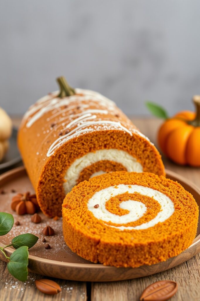 Pumpkin Roll Cake